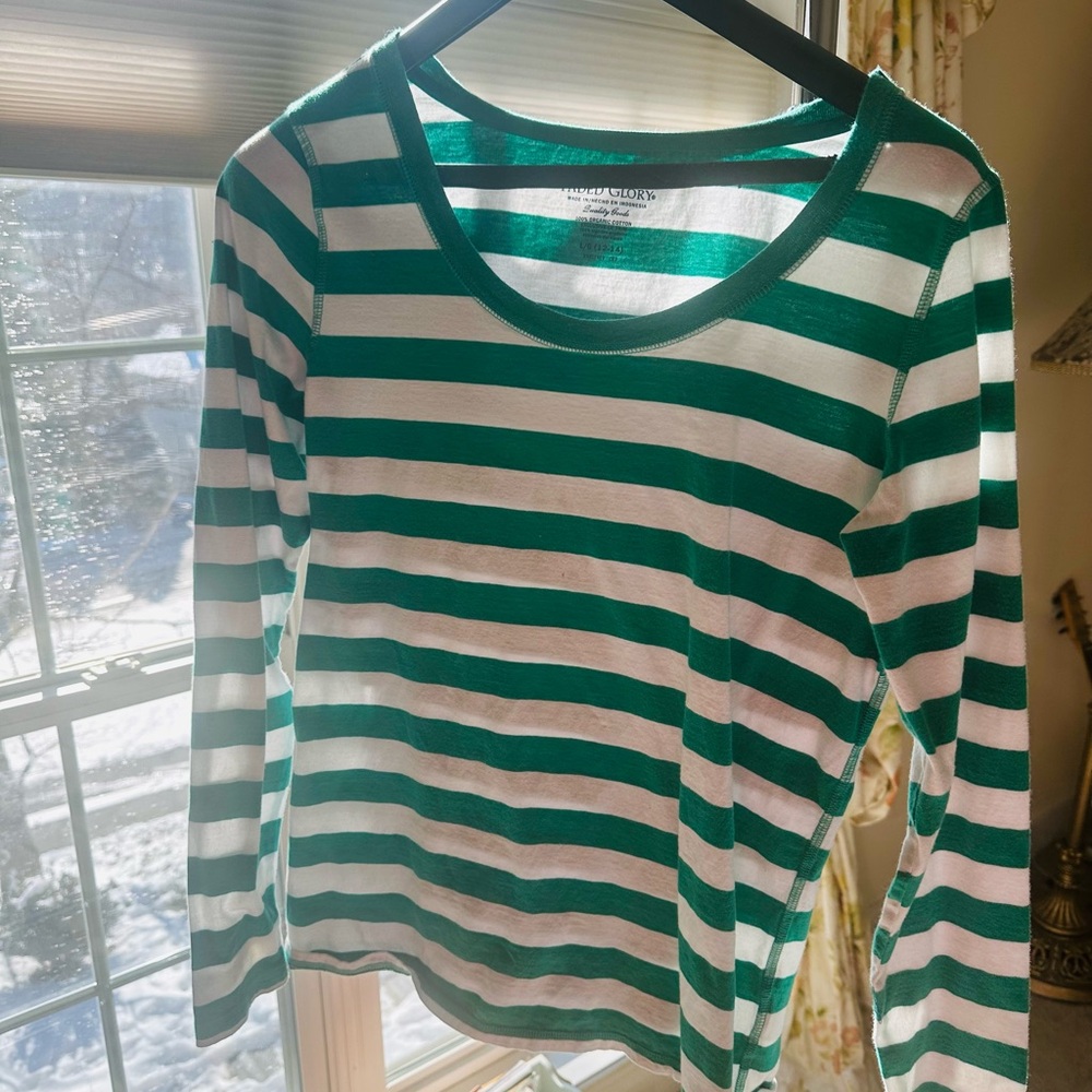 Organic Faded Glory Striped Long Sleeve